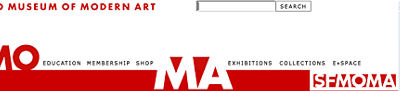 Screen shot: new SFMOMA Search Box