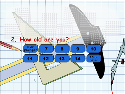 Screenshot from the age demographic data