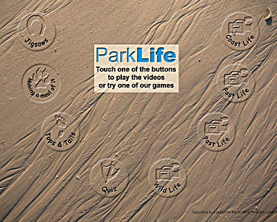 Fig 4: Home page of gallery interactive, Dunbar Museum, 2006